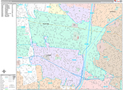 South Gate  Wall Map Premium Style